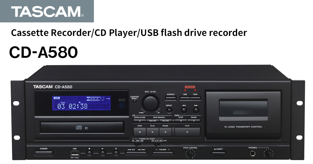 TASCAM relaunches the CD-A580 as the CD-A580 v2 Cassette Recorder