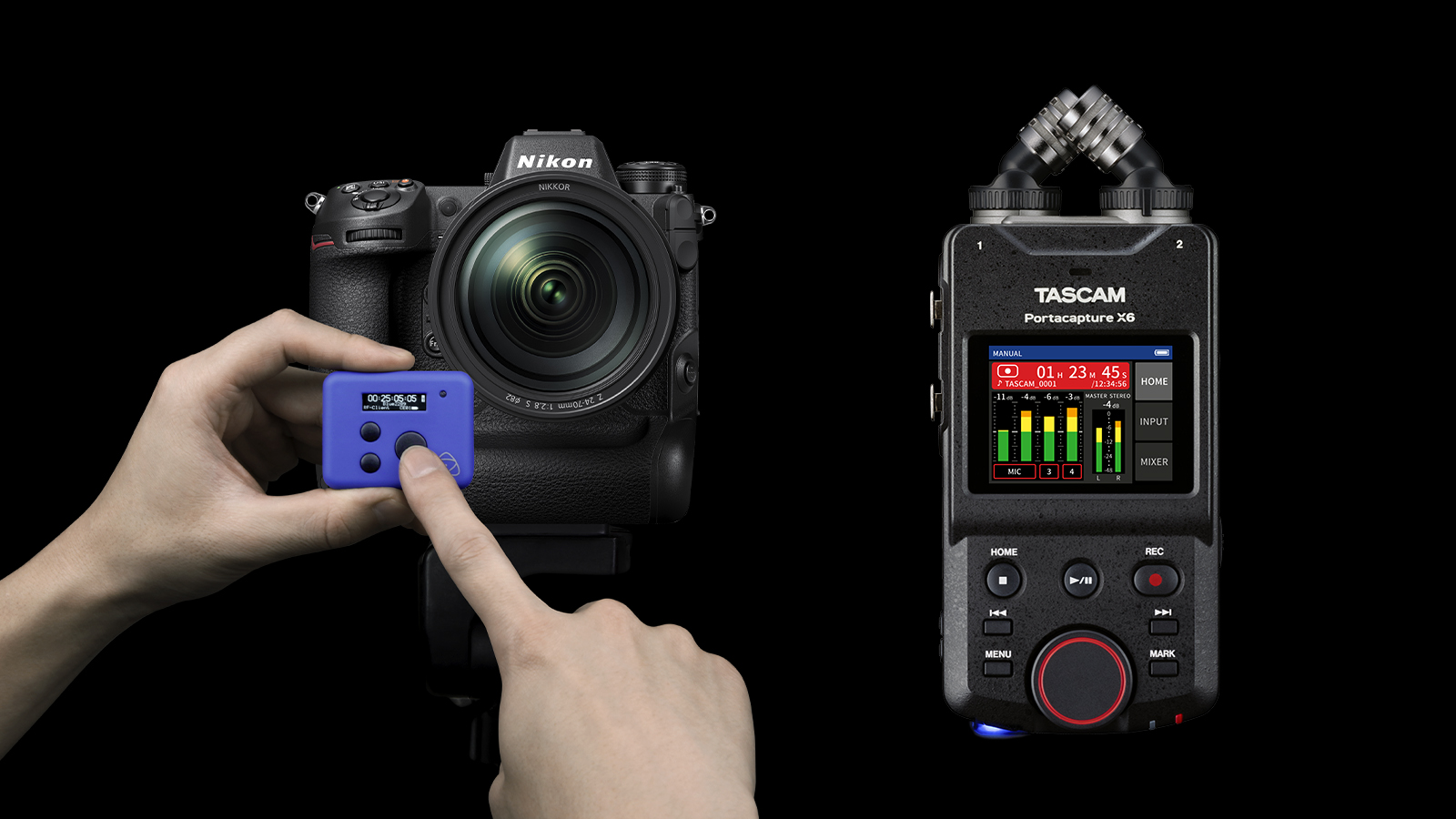 Atomos UltraSync Blue経由でのタイムコード同期