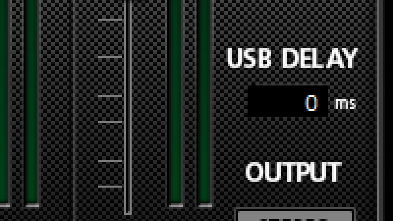 ビデオキャプチャカード使用時の映像の遅れに音声をあわせられるUSBディレイ機能